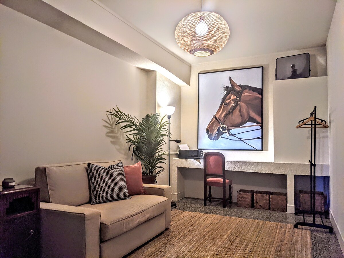 This room can be an office, or (with use of the sofa bed) a bedroom.