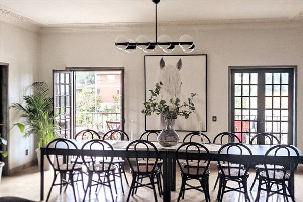 Dining room with seating for 12
